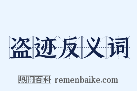 盗迹反义词是什么意思的图片